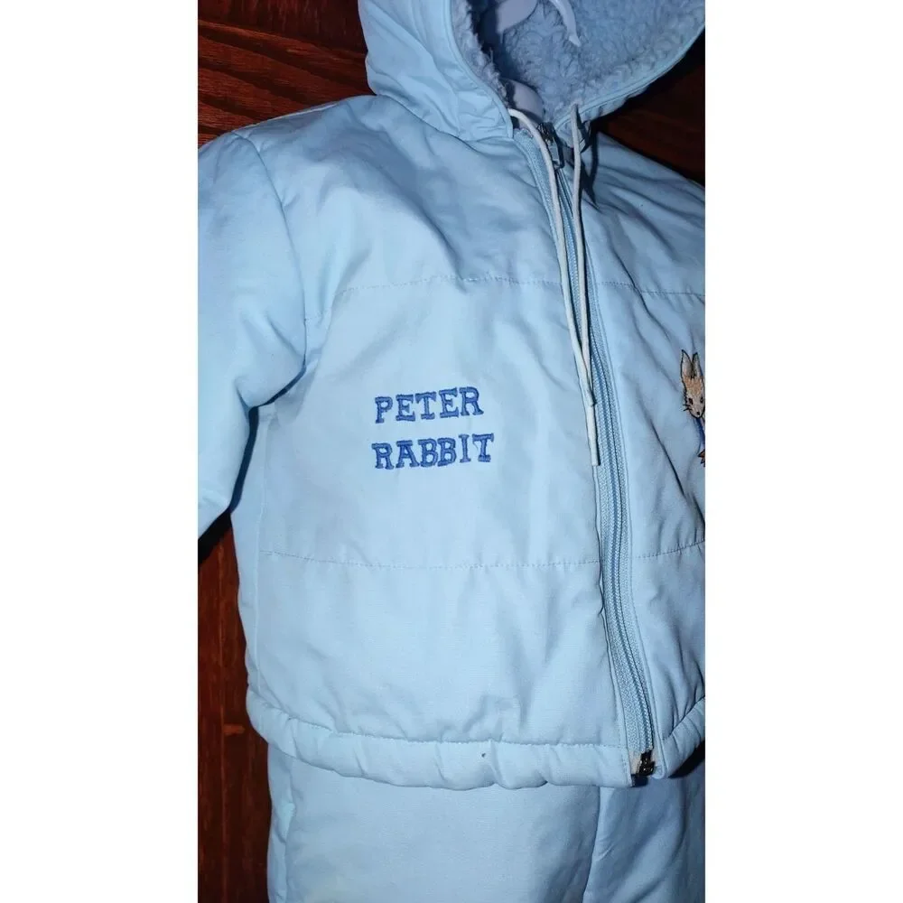 Vintage Baby Snowsuit Peter Rabbit Pants Coat Beatrix Potter Nostalgic Rare 2PC